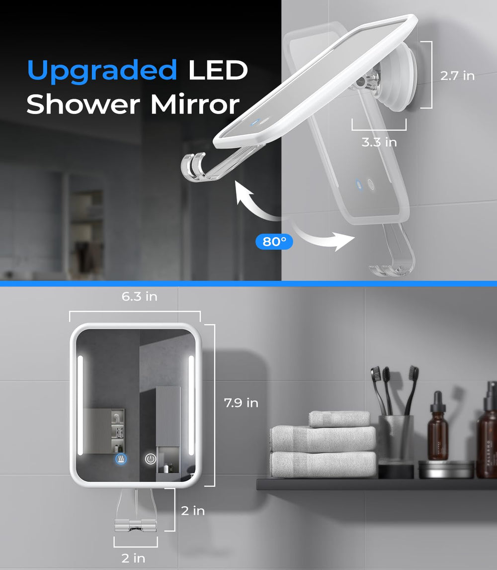 Gospire 5000mAh battery powers cordless fogless operation and lighting.