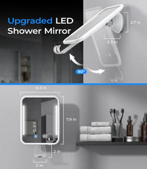 Gospire 5000mAh battery powers cordless fogless operation and lighting.