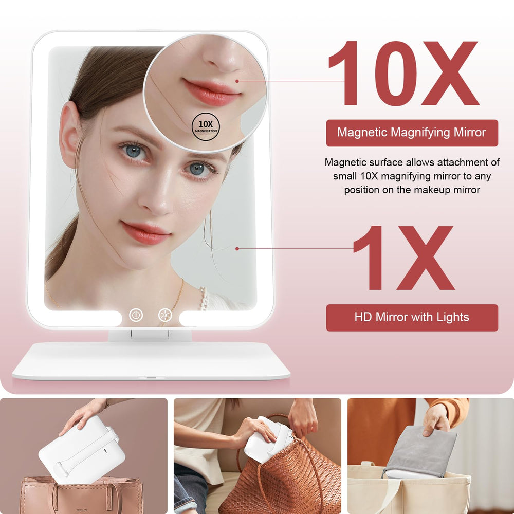 Gospire rechargeable makeup mirror with USB-C for on-the-go power