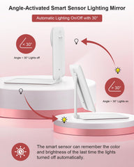 Gospire smart makeup mirror with 180° adjustable stand for ideal angles