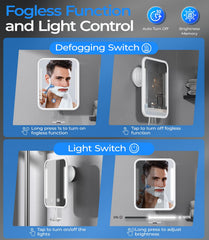 Gospire suction cup wall mount secures the mirror without drilling.