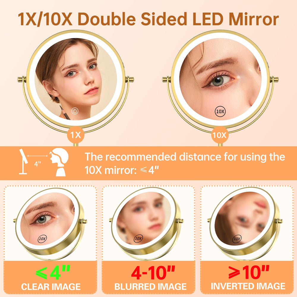 Gospire three-color LED lighting adapts for accurate makeup under different tones