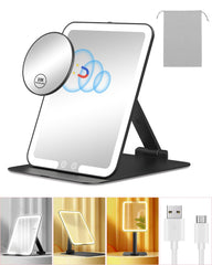 Gospire travel makeup mirror folded compact for on-the-go grooming
