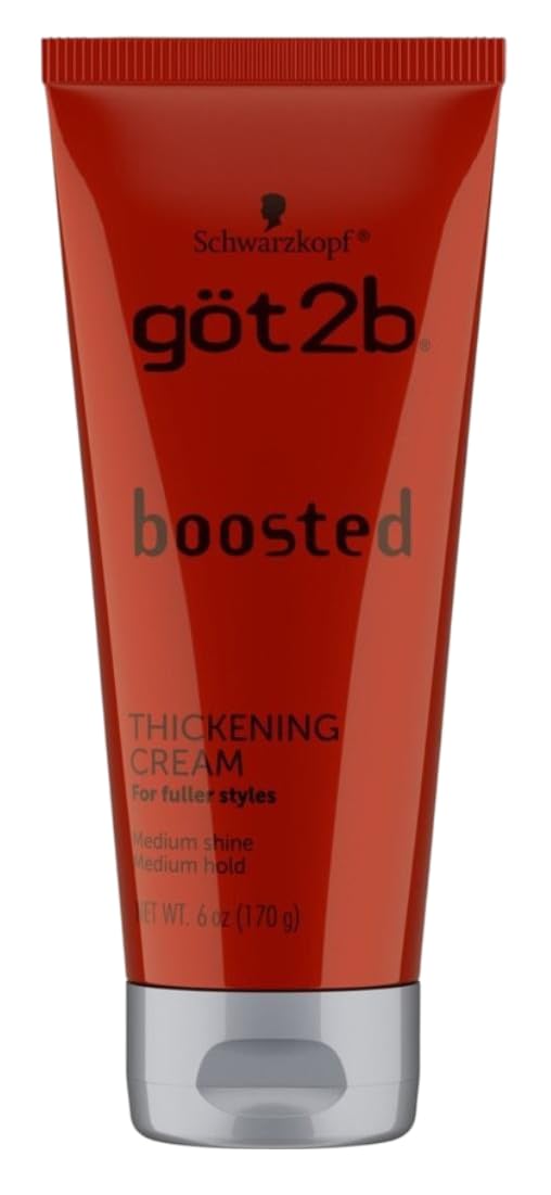 Got2B Boosted thickening cream application demonstrates easy technique for voluminous blowouts.