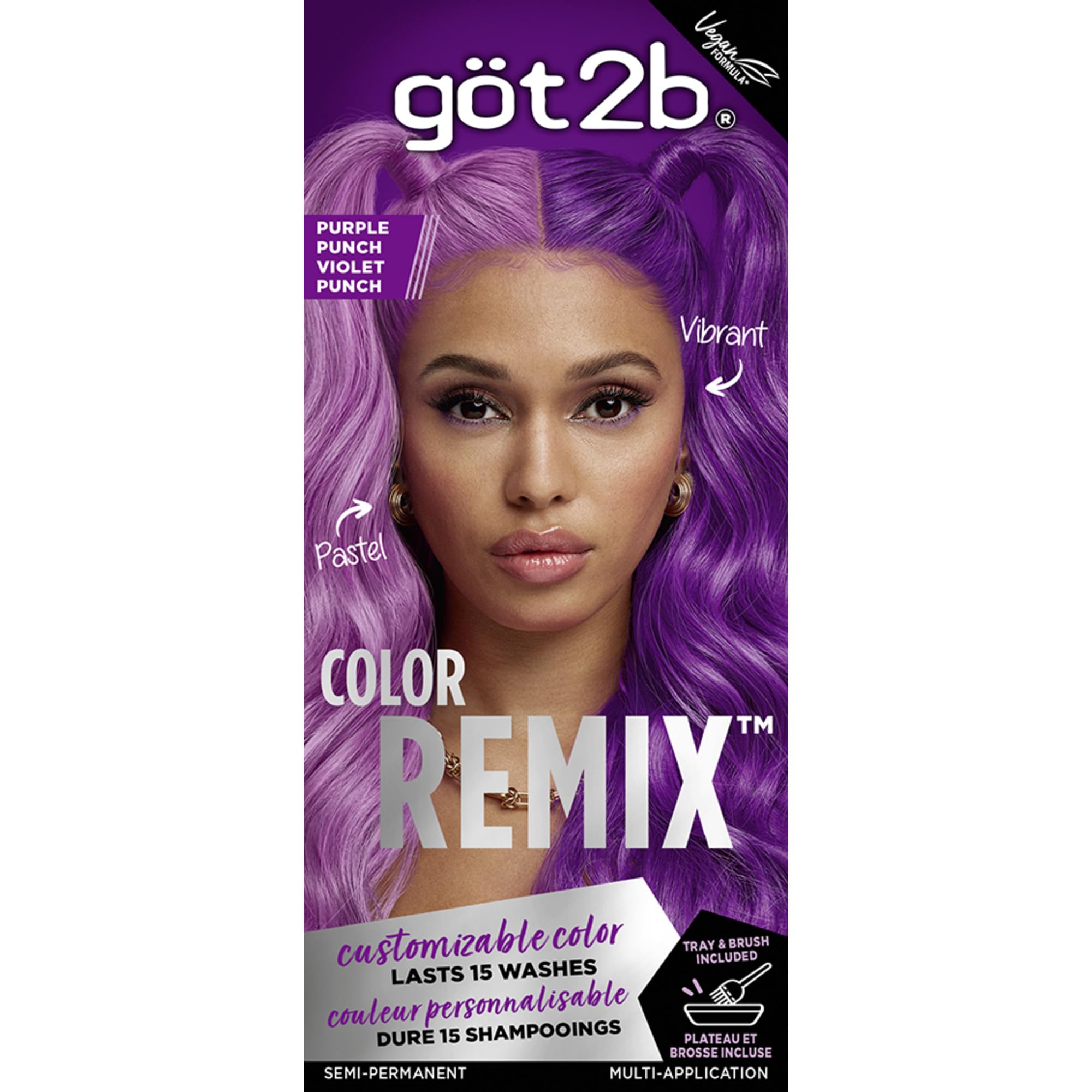 Got2b Color Remix Purple Punch jar for customizable shade from bold to pastel