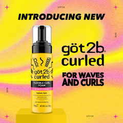 Got2B Curled Flexible Curl Foam: aplicación en manos para peinar rizos fácilmente