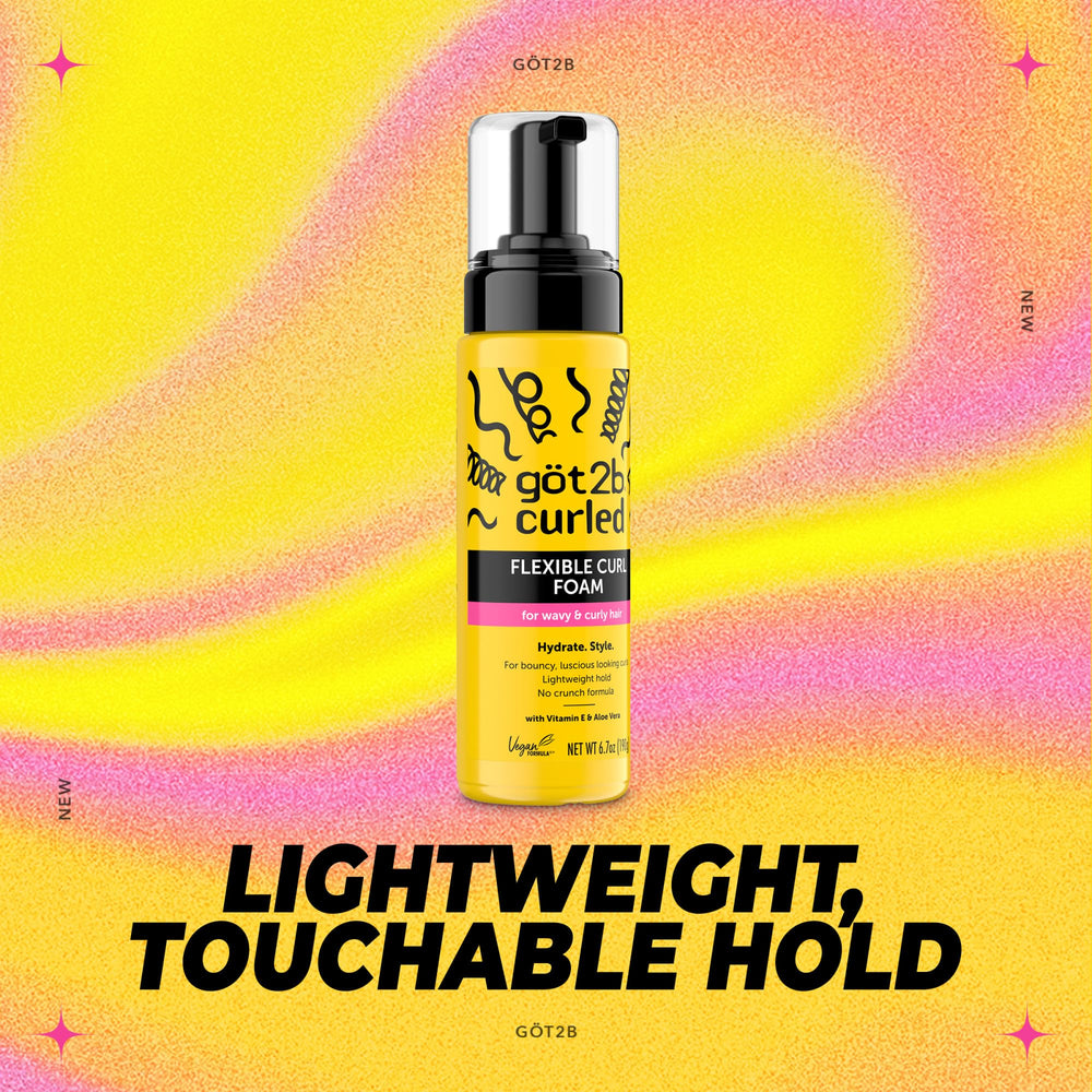 Got2B Curled Flexible Curl Foam: cabello definido sin encrespamiento, ideal para días activos
