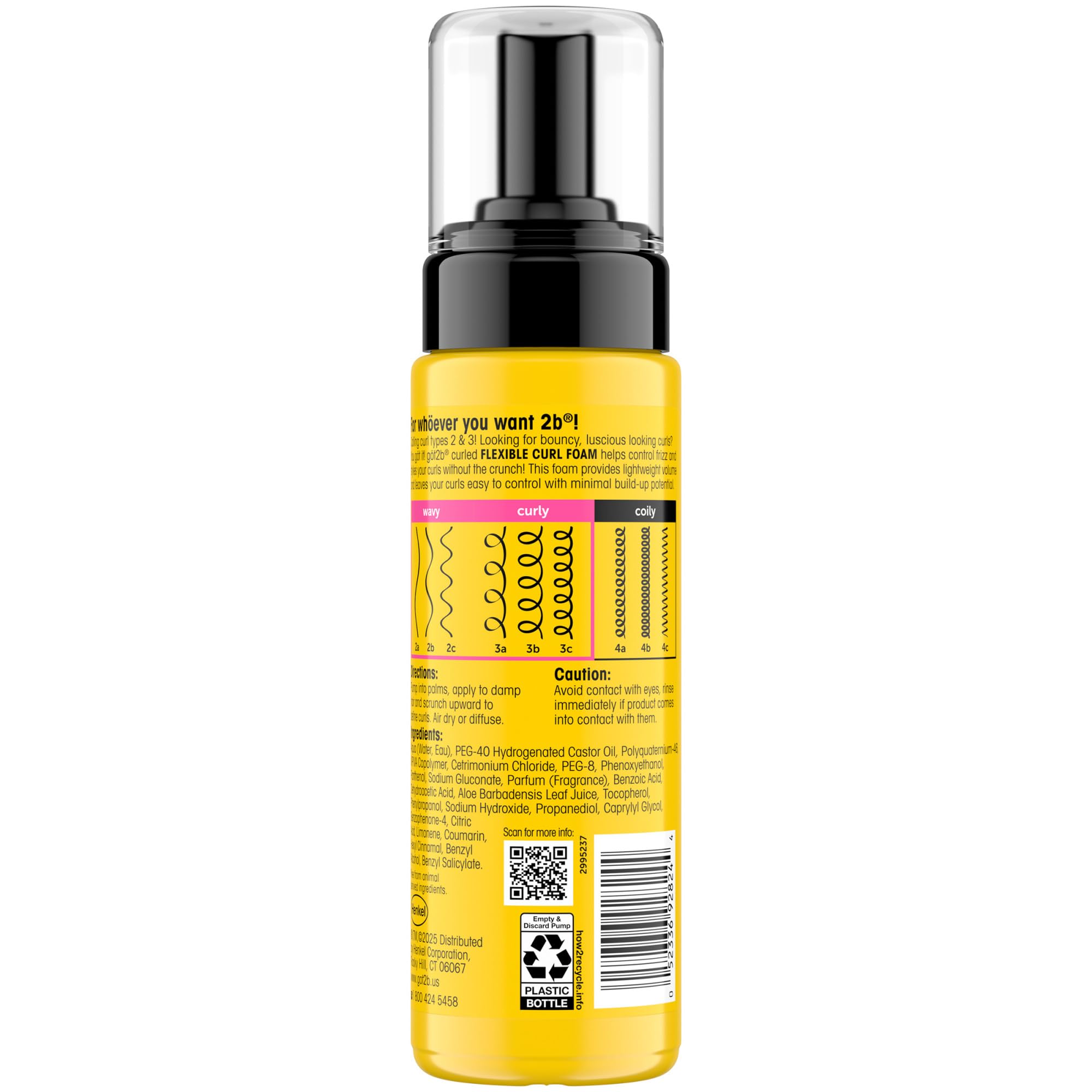 Got2B Curled Flexible Curl Foam: cabello húmedo y listo para difusor sin pesadez