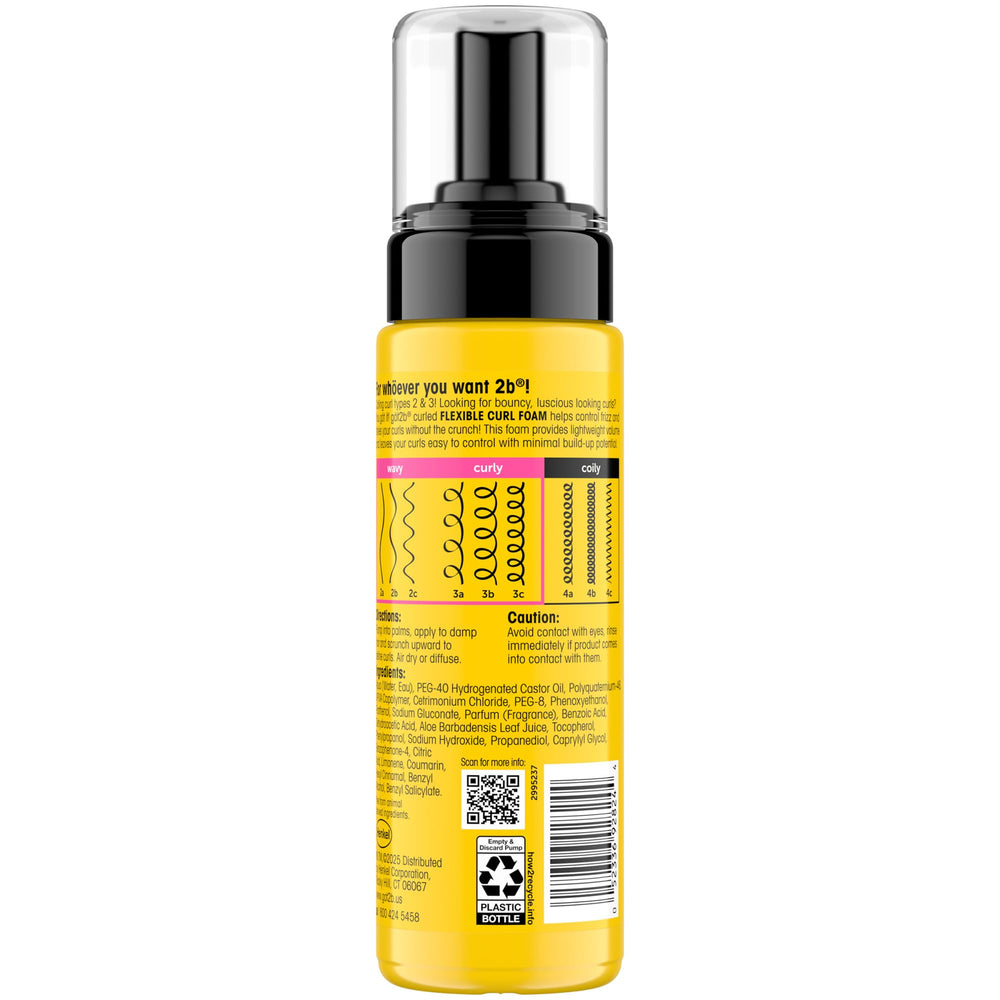Got2B Curled Flexible Curl Foam: cabello húmedo y listo para difusor sin pesadez