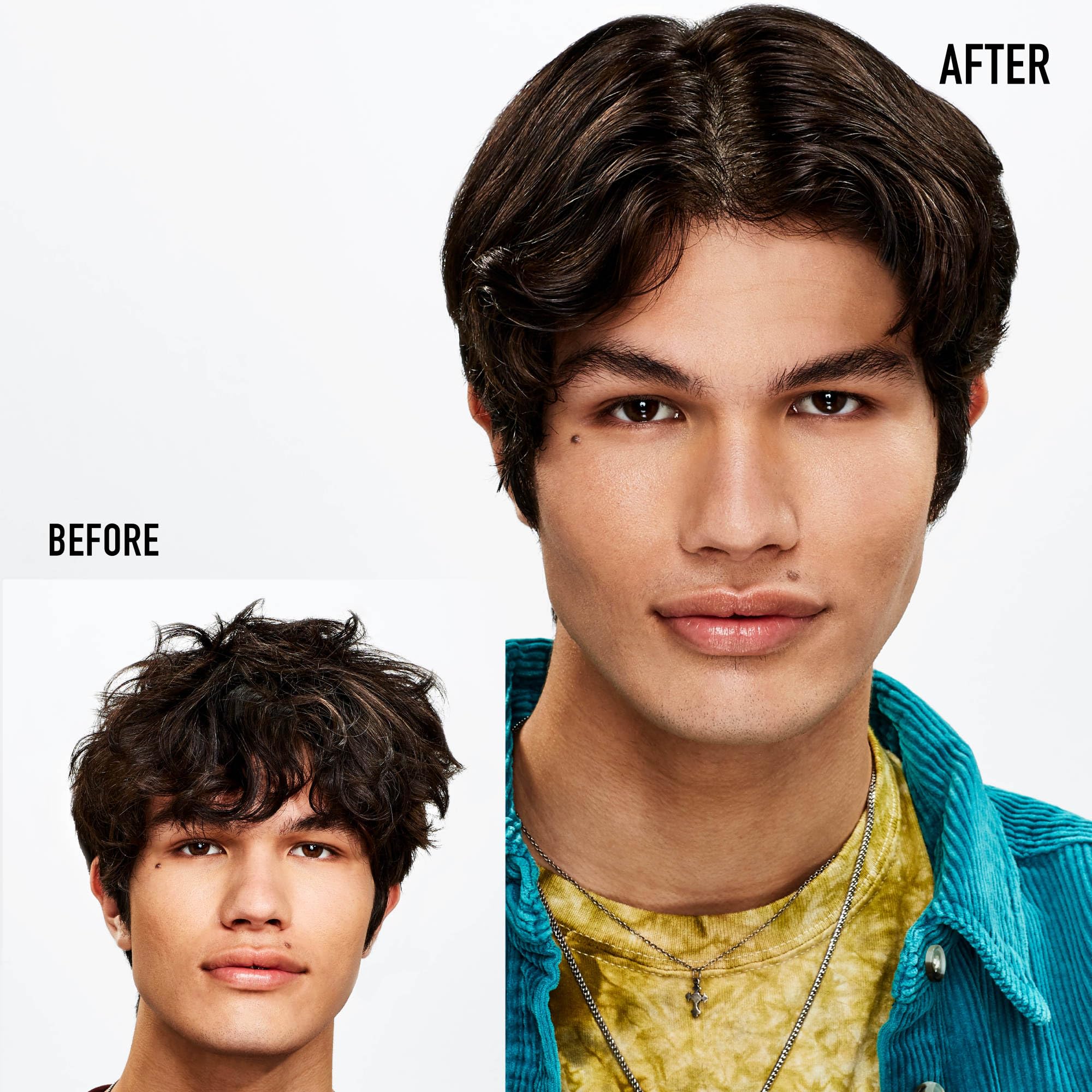 Glossy finish without stiffness for short to medium styles.