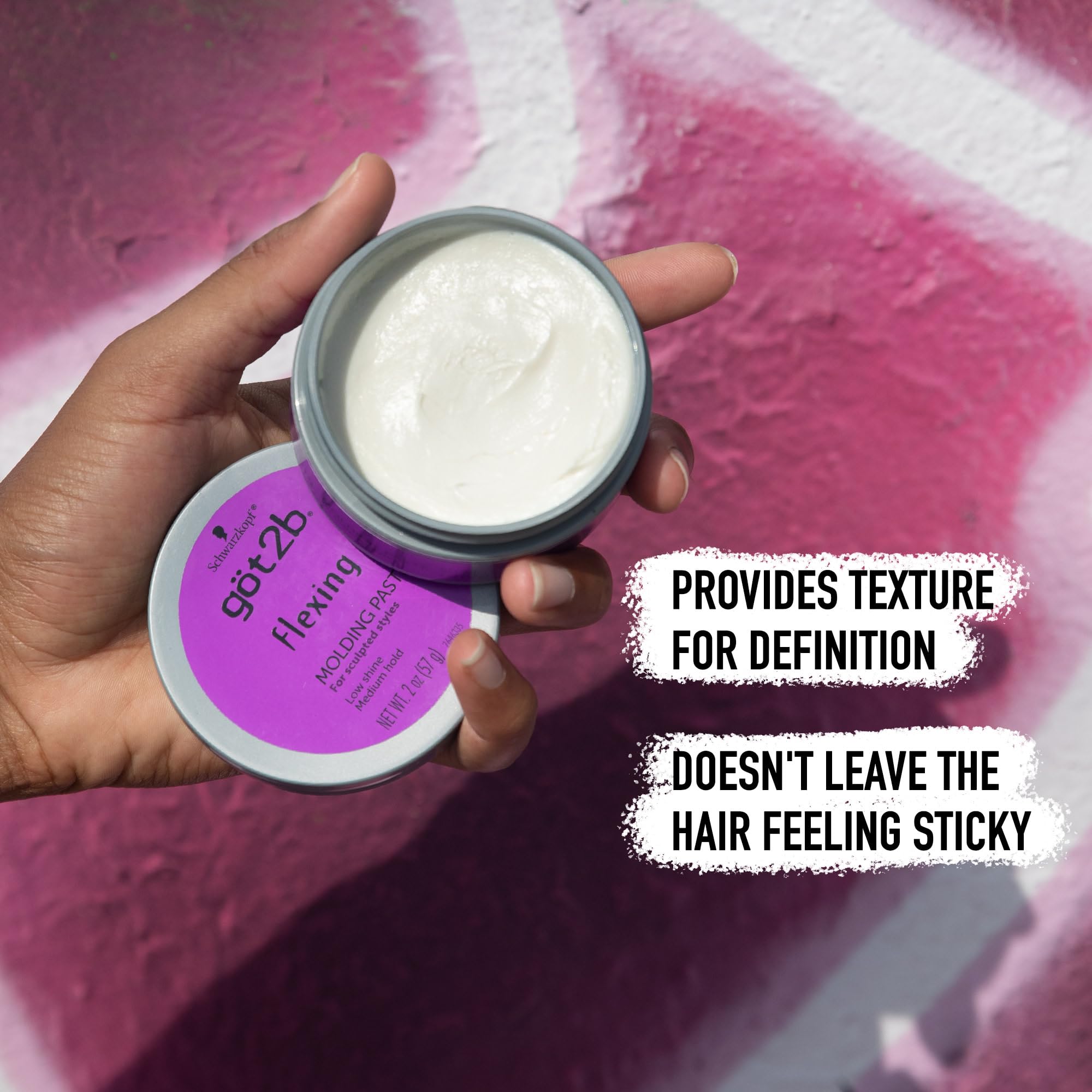 Got2B Flexing Molding Paste ofrece control medio para estilos diarios.