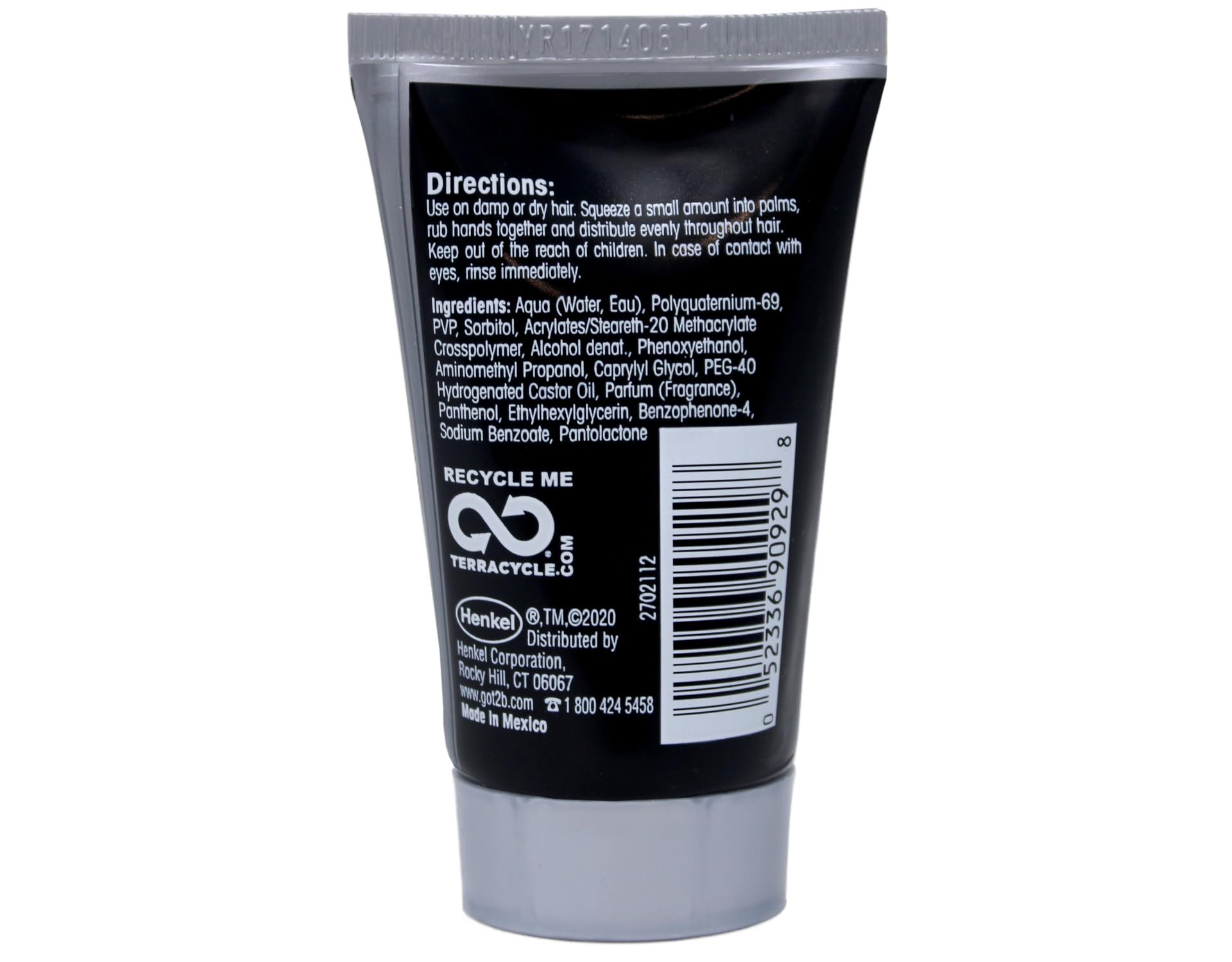Got2B Ultra Glued Invincible, aplicación suave, define peinados con control.