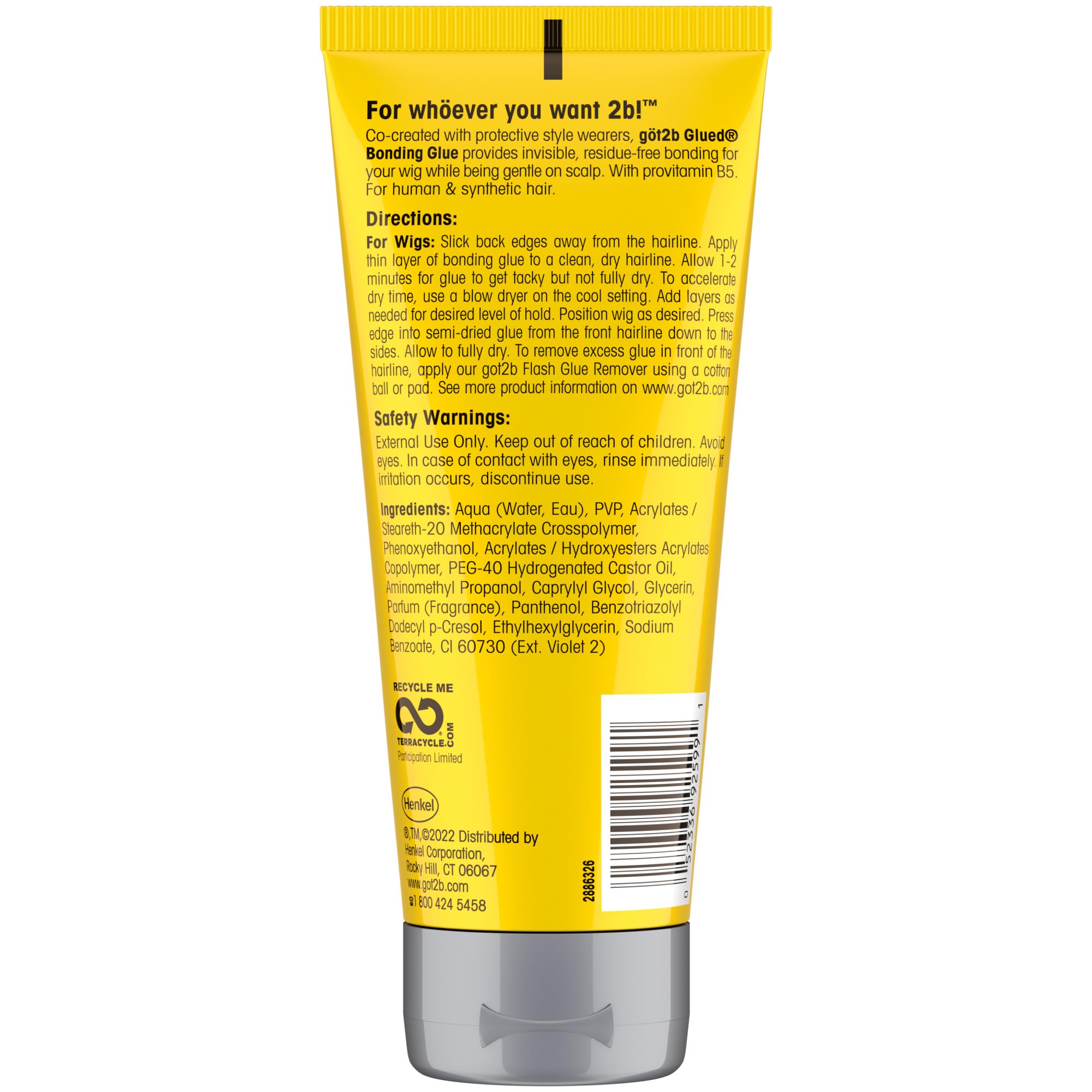 Got2B Glued bonding glue dermatologist-tested formula for sensitive scalps and edges