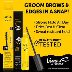 got2b Glued edge control narrow brush shapes brows and controls frizz.