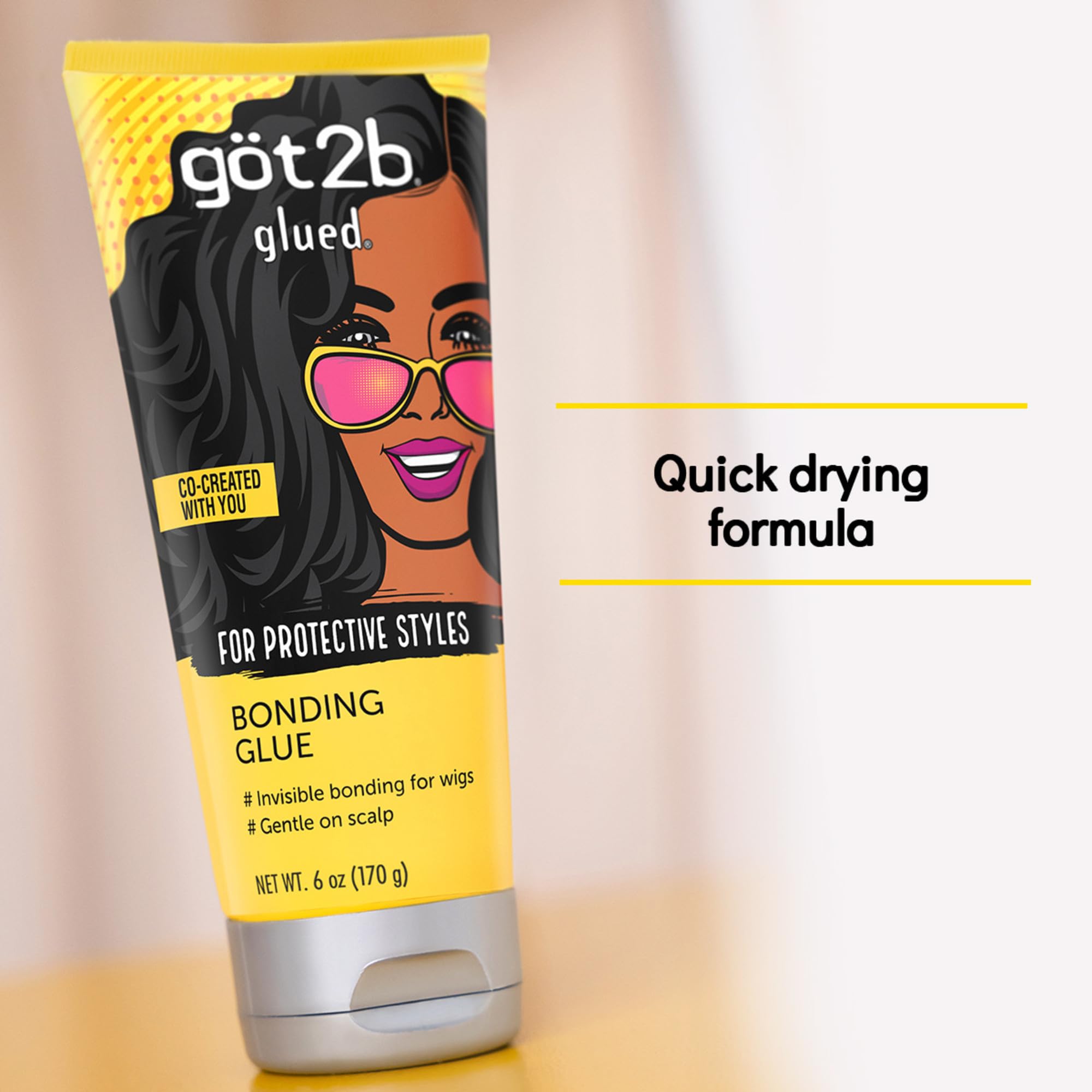 Got2B Glued bonding glue dries clear leaving no residue for a seamless look