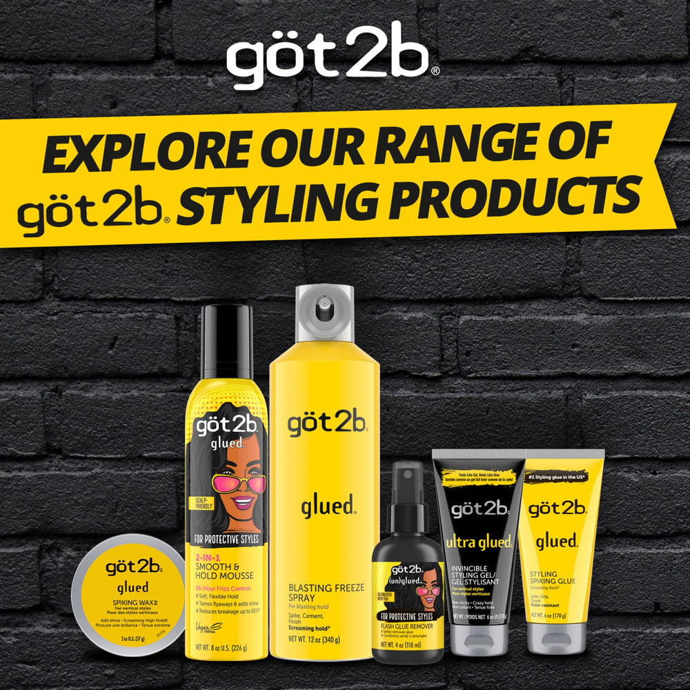 Rinsing Got2b Glued Spiking Hair Wax from hair for easy washout