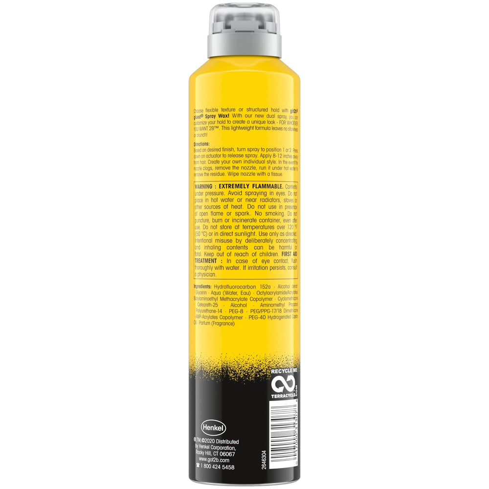 Got2b Glued Spray Wax, rocío amplio para texturizar ondas y volumen