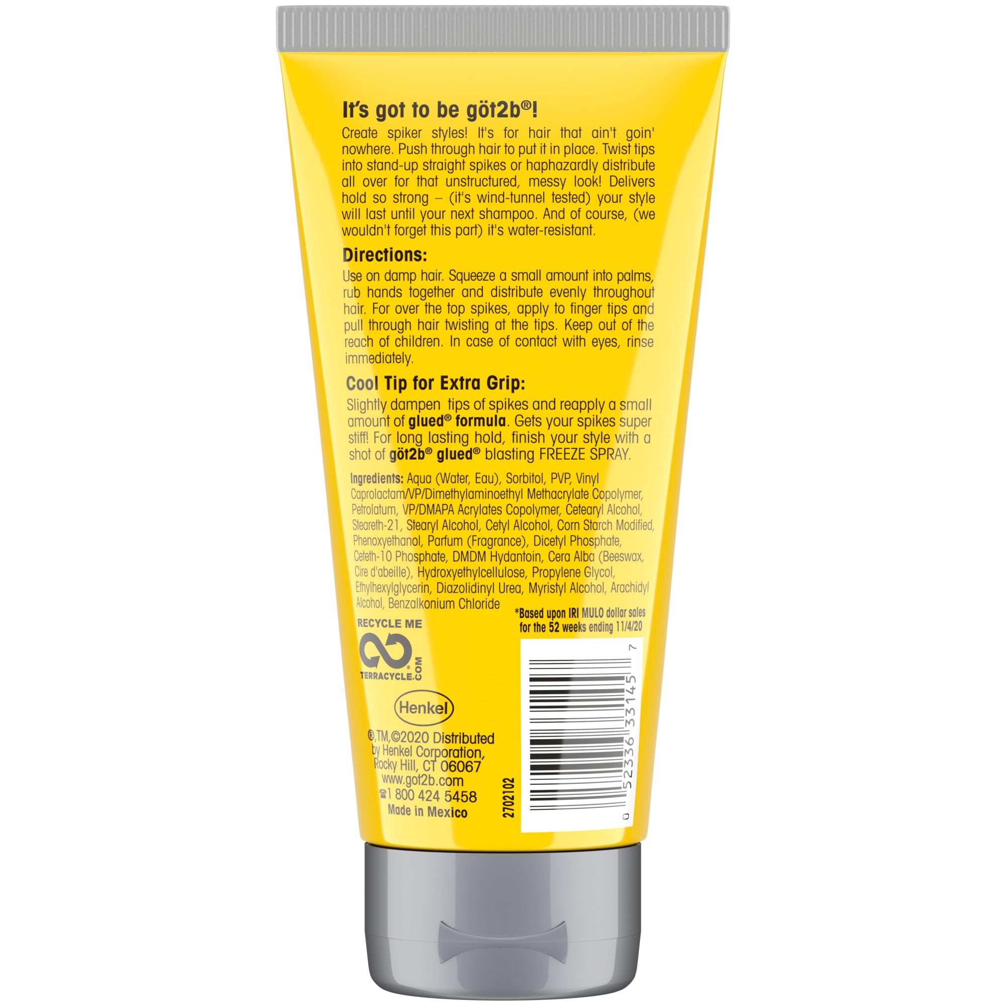 Water resistant formula helps maintain spikes with light moisture
