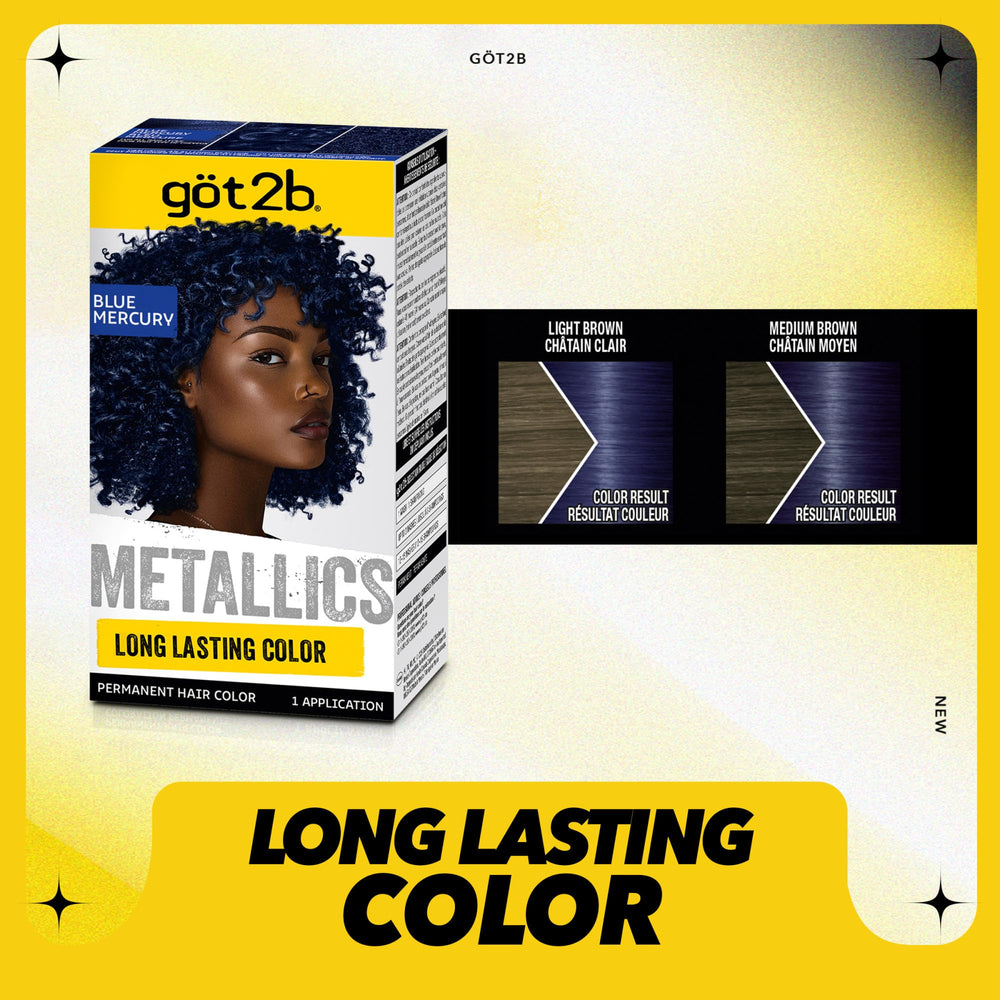 Got2b Metallics Blue Mercury M67 after-treatment nourishes softness and shine