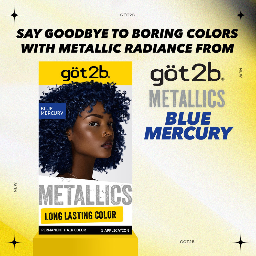 Got2b Metallics Blue Mercury M67 delivers glossy metallic shine on wigs