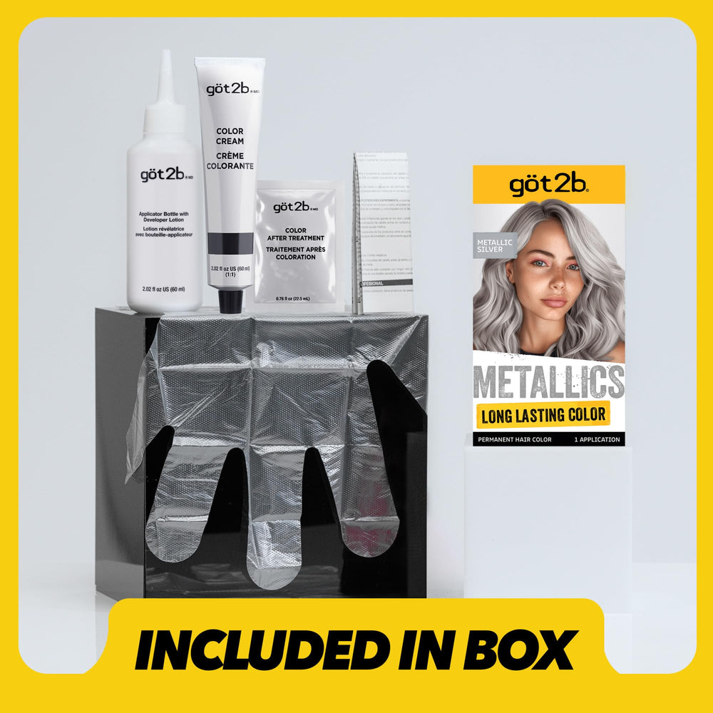 Got2b Metallics box contents showing included items.