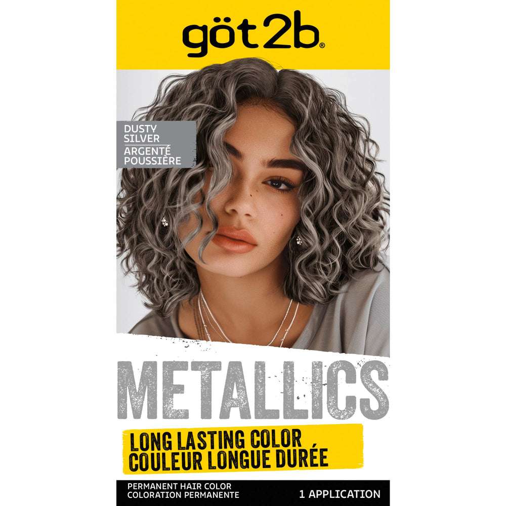 Got2b Metallics Dusty Silver color tube for a vibrant metallic glow