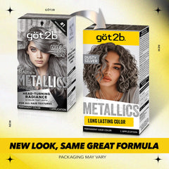 Got2b Metallics Dusty Silver developer bottle delivers even, lasting color
