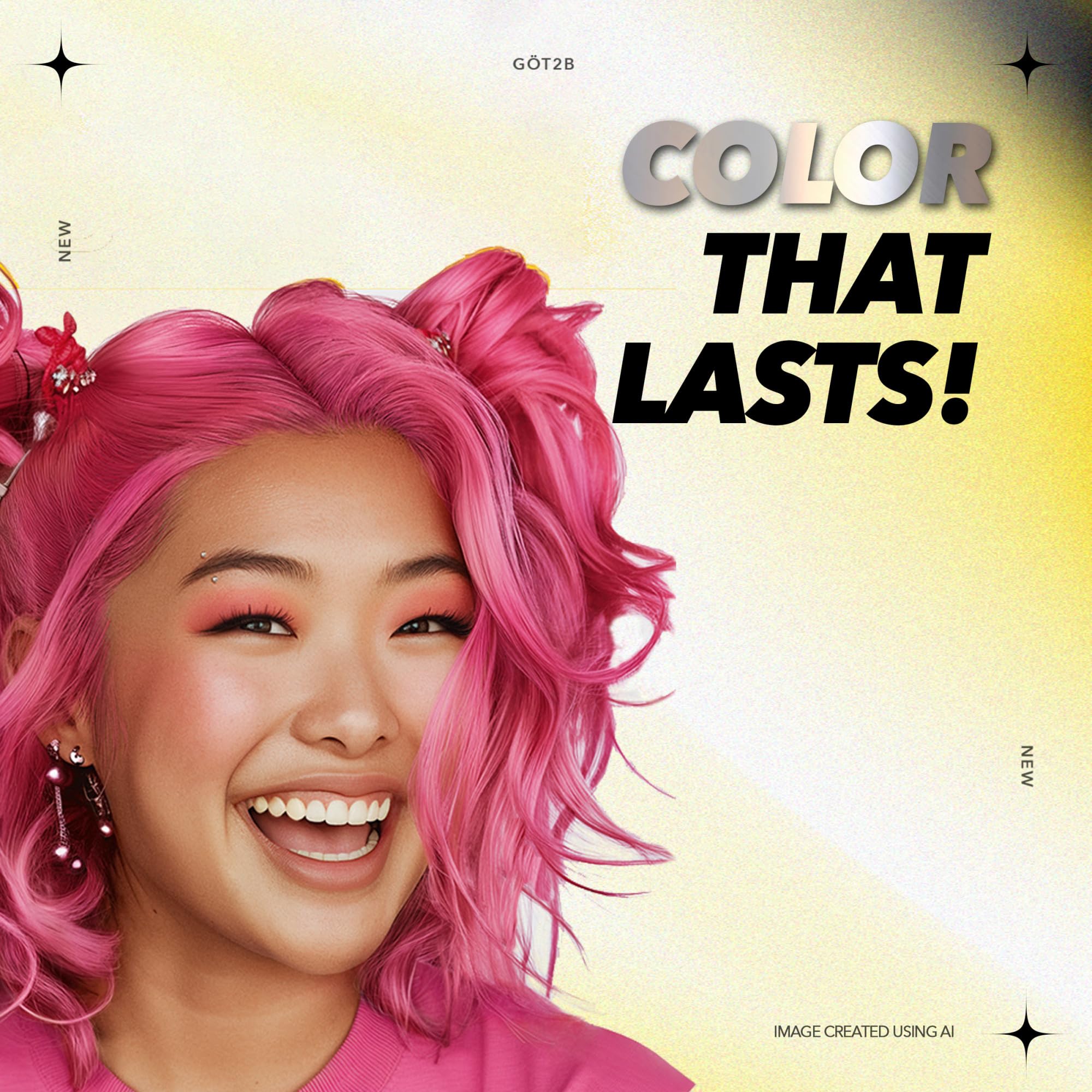 Got2B Metallics Pink Passion color-mix in a bowl for even shade.