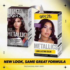 Got2B Metallics Smoky Violet developer lotion bottle for even application.