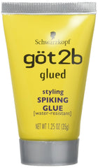 Got2b Glued, paquete de 3, demuestra el empaque para un peinado duradero.