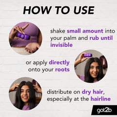 Schwarzkopf got2b Powder'ful aplicación en raíces para realzar el peinado