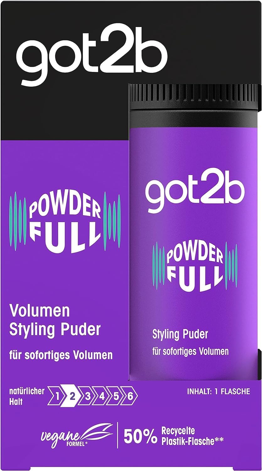 Schwarzkopf got2b Powder'ful muestra la textura del polvo para cuerpo