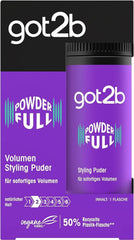 Schwarzkopf got2b Powder'ful muestra la textura del polvo para cuerpo