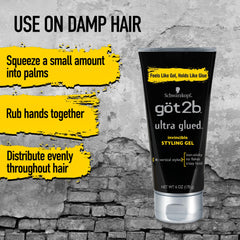Got2B Ultra Glued Invincible travel-size gel tube for on-the-go styling.