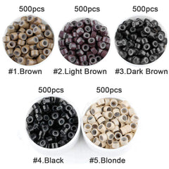 GOTDYA hair extension beads 5mm in multi-color for versatile styling.