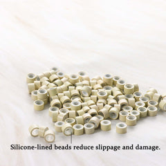 GOTDYA silicone-lined micro rings close-up for secure installation.