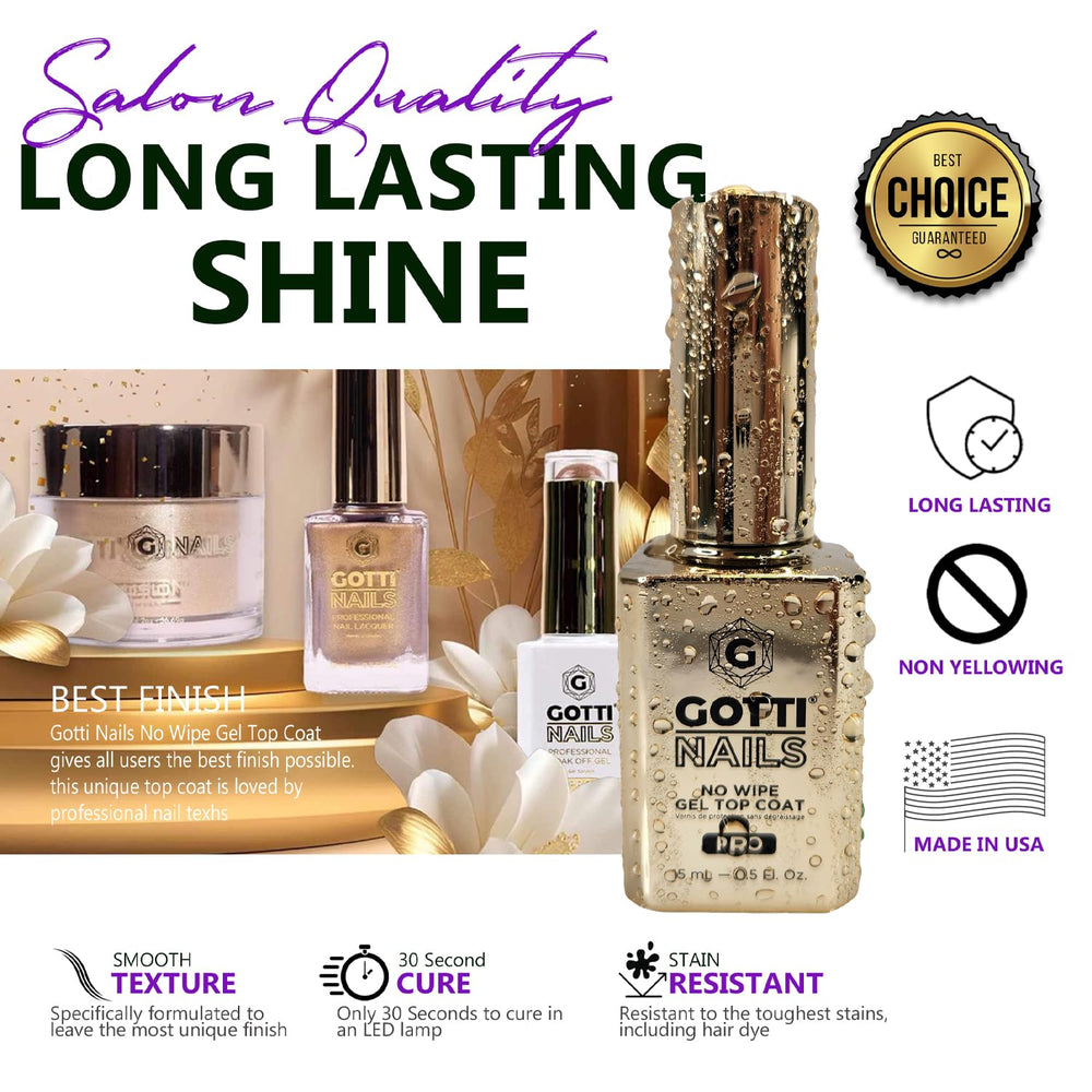 Uñas de gel Gotti Nails con brillo y sin amarilleo