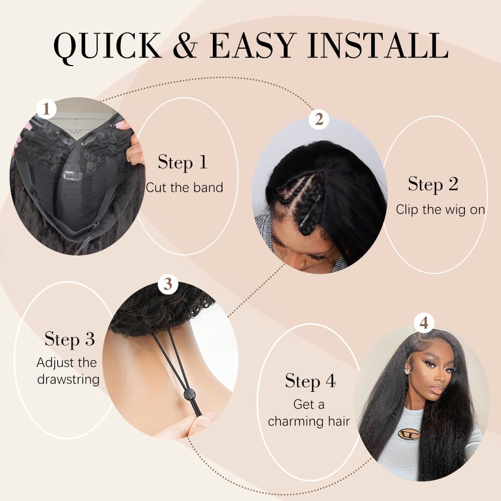 Goulus five clips and three combs secure the wig in place