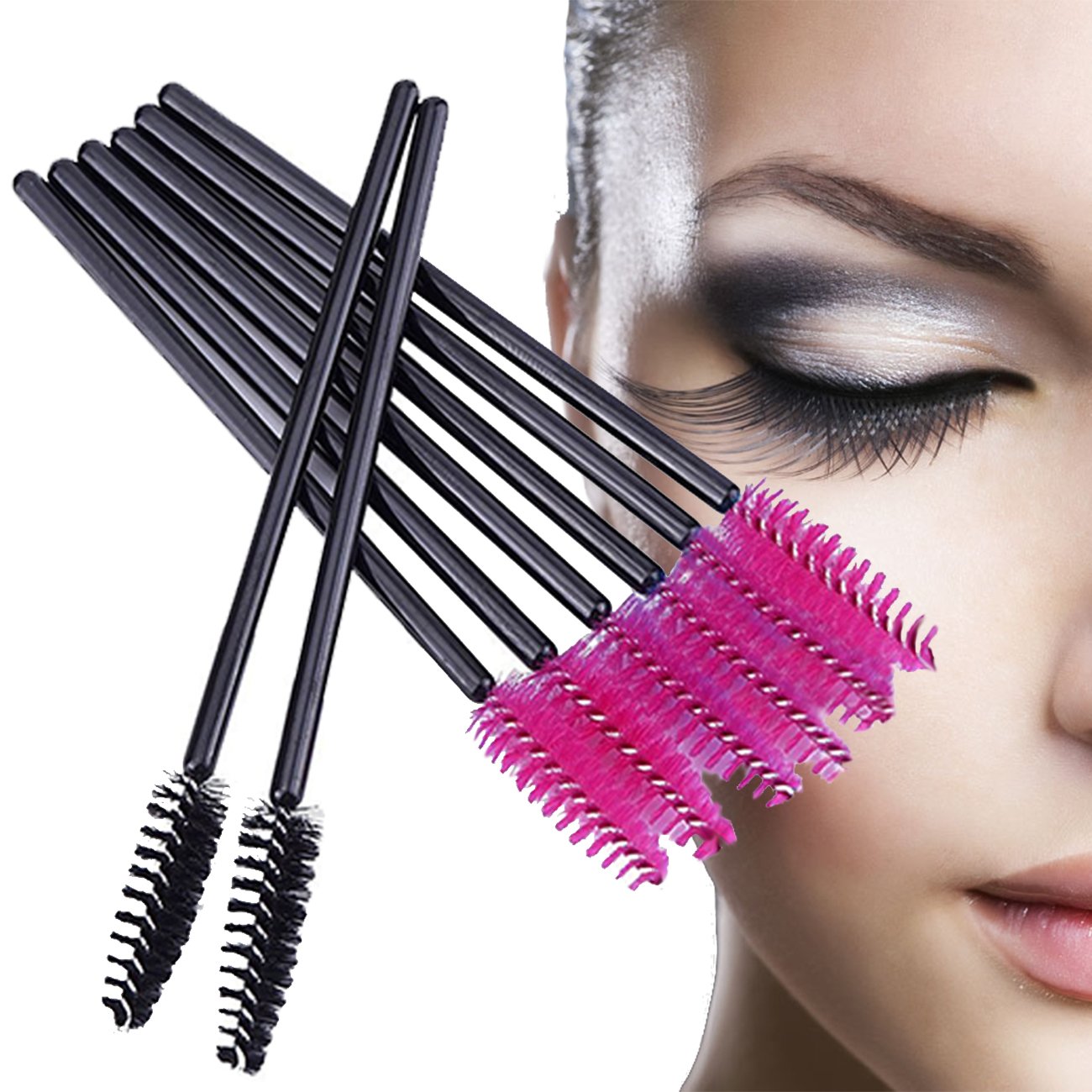 GoWorth bendable-head eyelash brush for flexible application.
