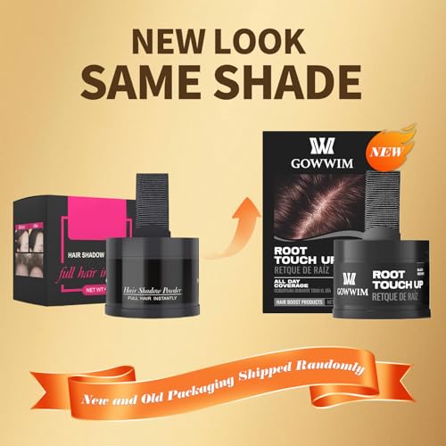 gowwim Hairline Powder Black blends gray hairs for a uniform look