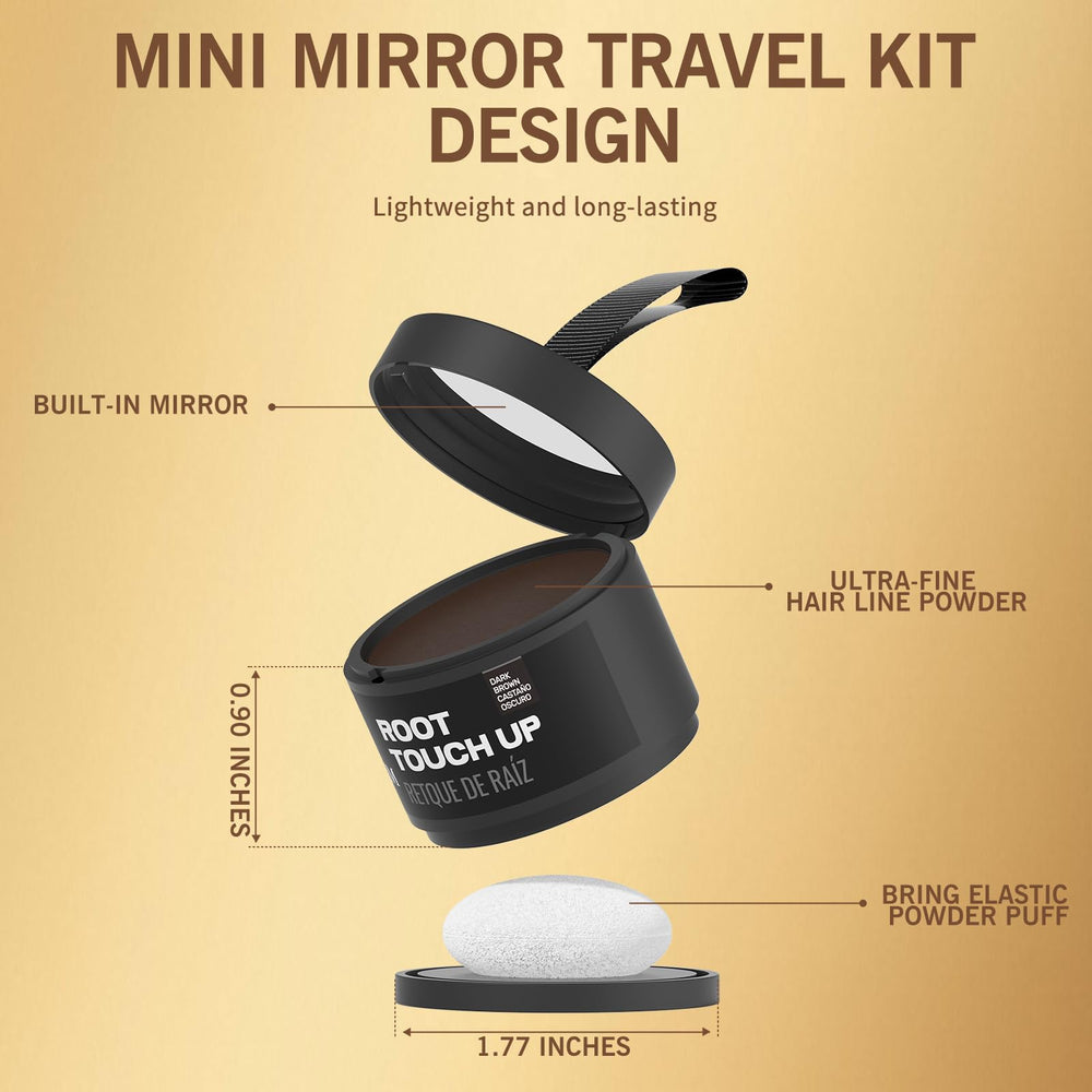 Gowwim Hairline Powder compact and puff for easy travel touch-ups.