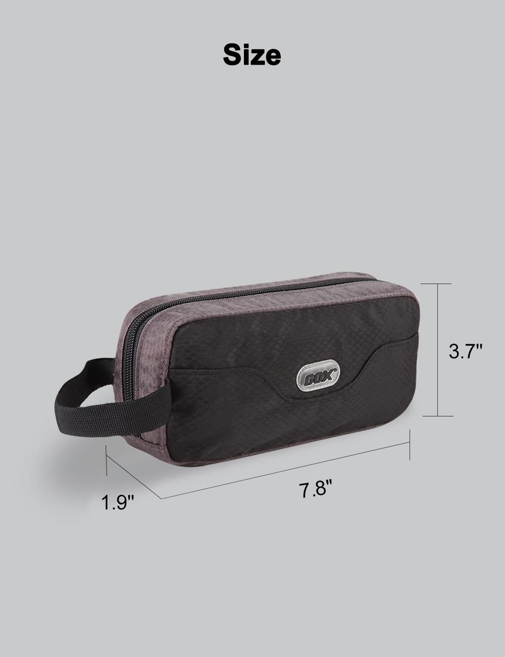 GOX Dopp Kit durable YKK zipper for smooth operation.