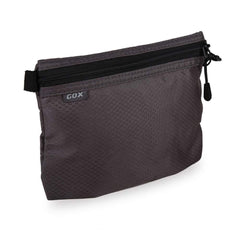 GOX small toiletry bag grey closed view showing compact storage for essentials