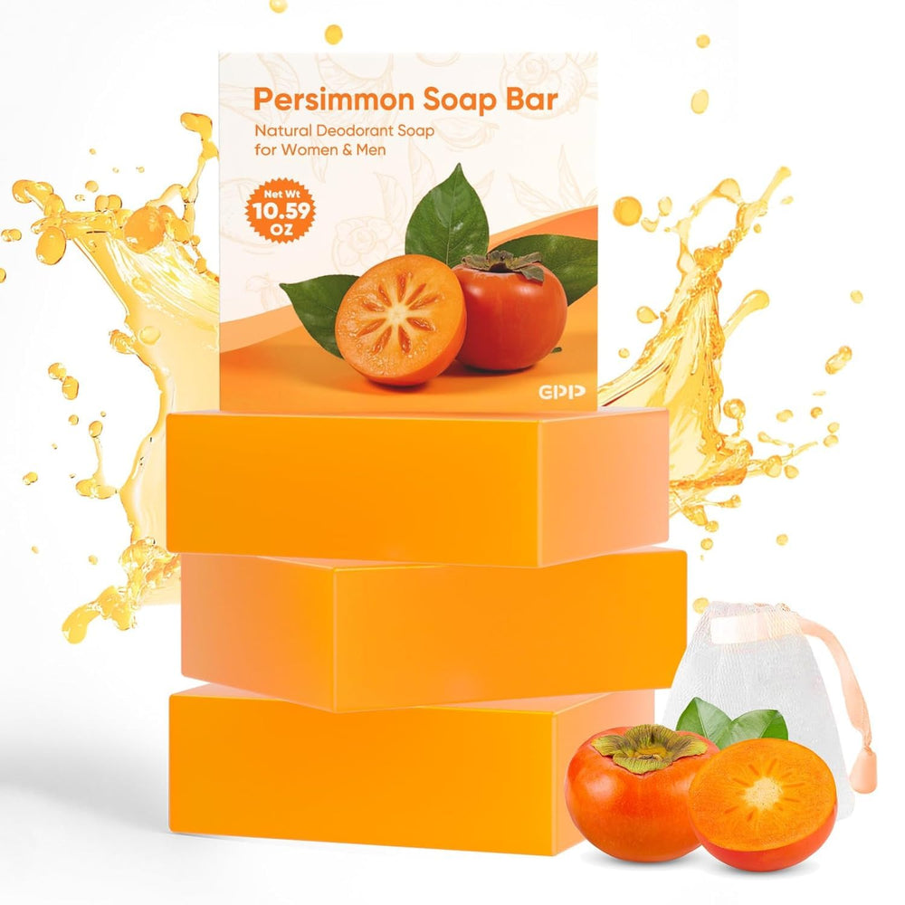 GPP Persimmon soap bar 3.53oz size for everyday odor control.