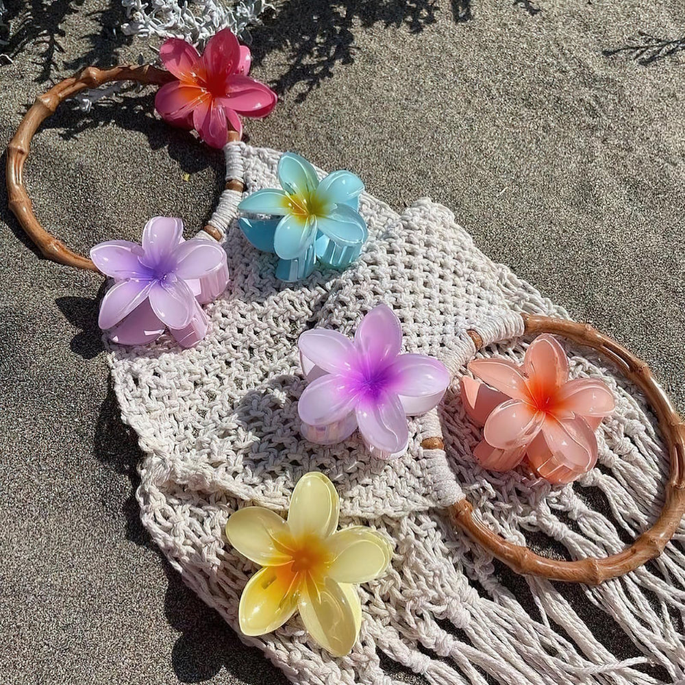 GQLV clips flor cabello, ideal para playa y boda.