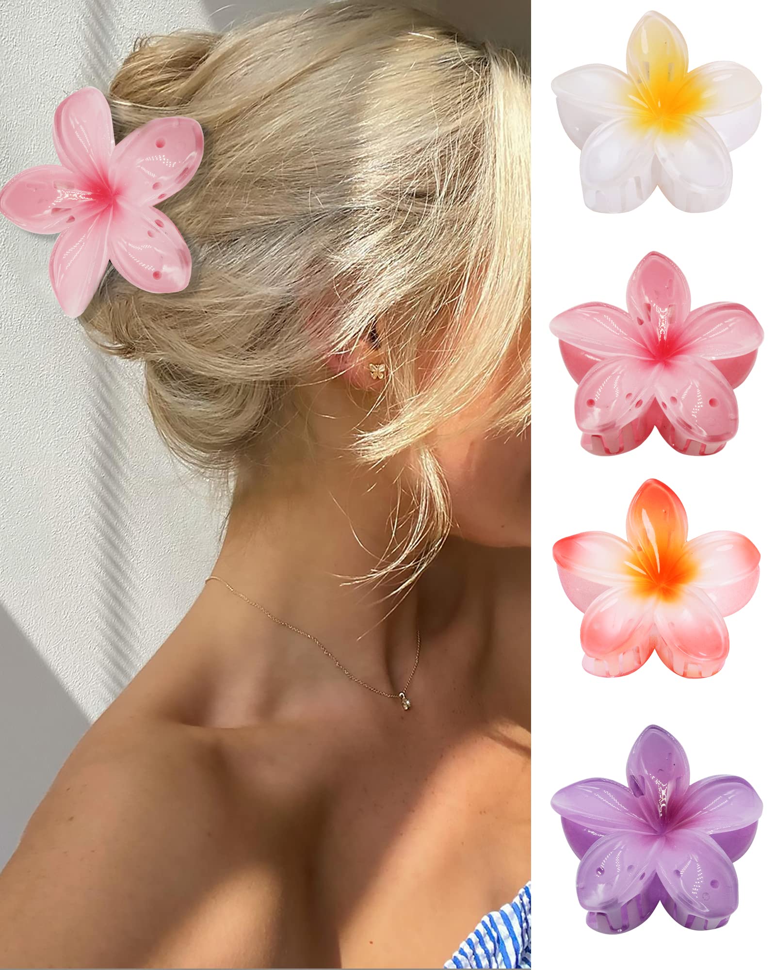 GQLV gancho flor cabello grande, sujeción estable para peinados diarios.