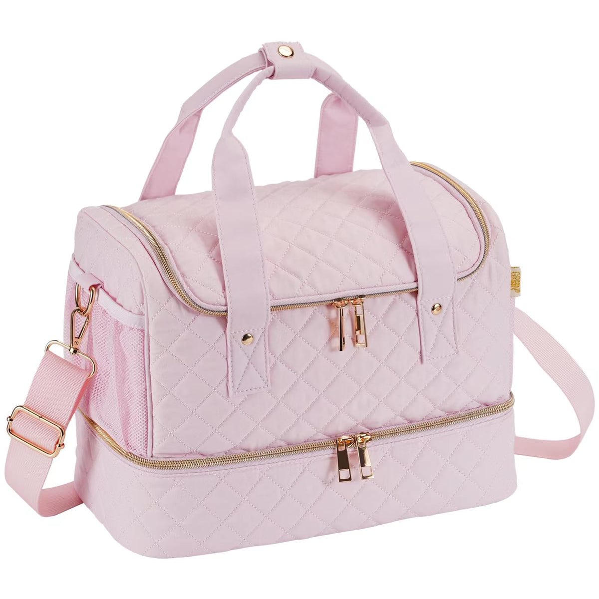 GR69N nail polish organizer case pink front view for on-the-go polish storage.