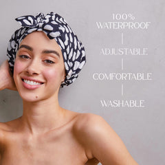 Grace & Company cap features leak-proof flexiband for secure fit.