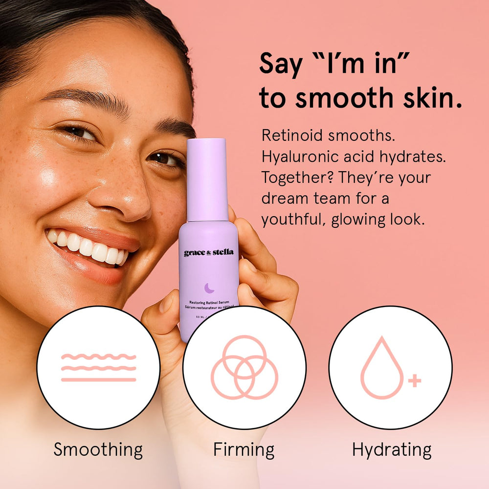 Grace & Stella aplicador serum retinol para uso diario suave