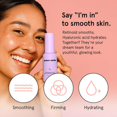 Grace & Stella aplicador serum retinol para uso diario suave